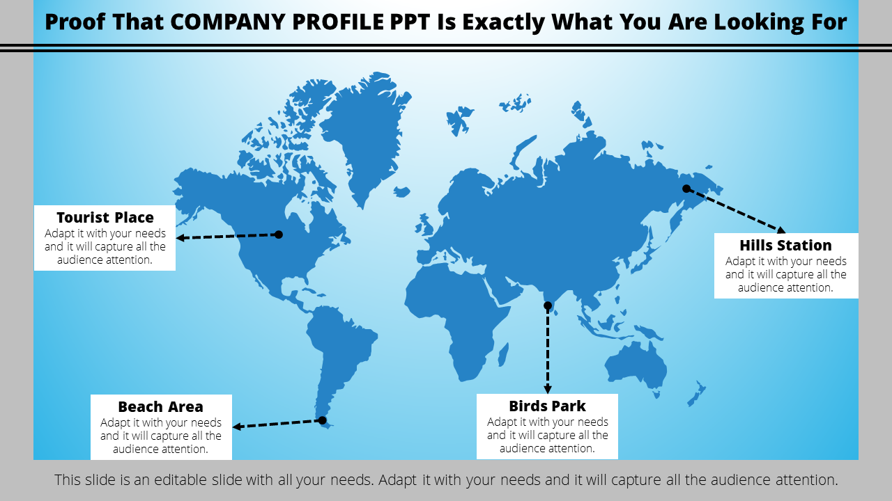 Stunning Company Profile PPT Slide Template Design
